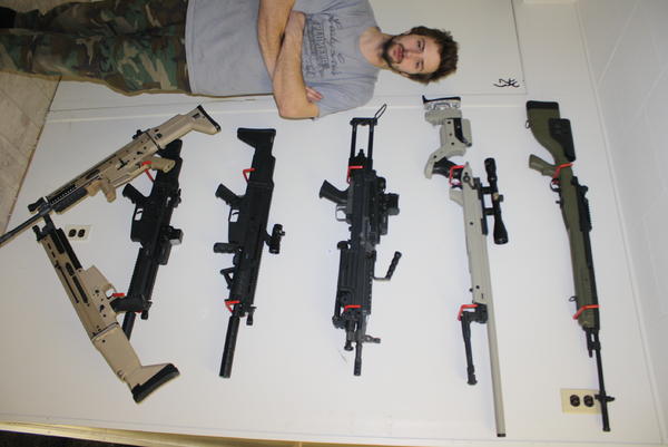 Quick photo of one of the L.A. Armoury's wall of guns.